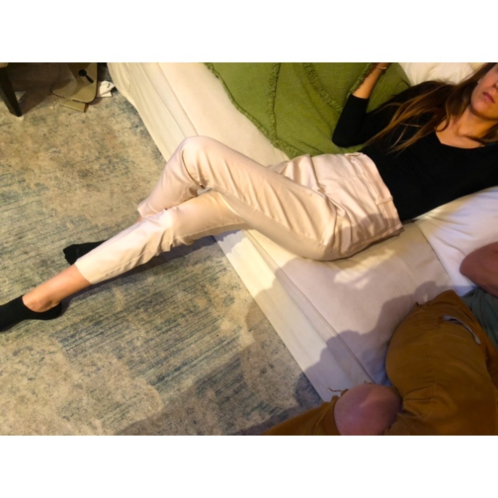 H&M gorgeous pants beige pink size 6 NWT